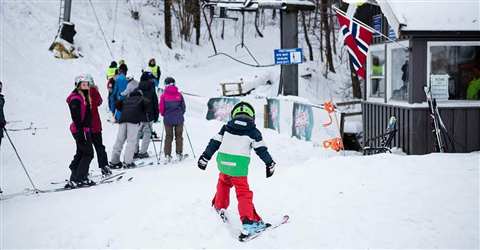 Foto van de skipiste in Tveit
