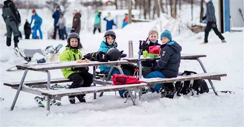 Foto van de skipiste in Tveit