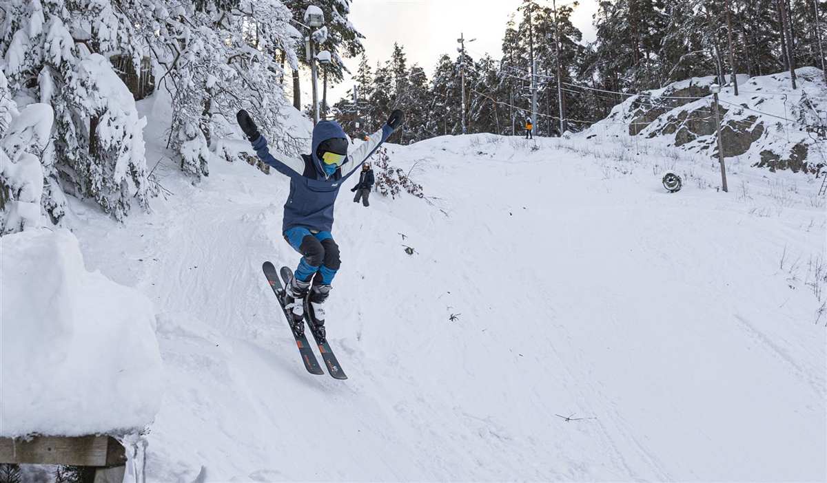 Die Straße zum Tveit Skisenter